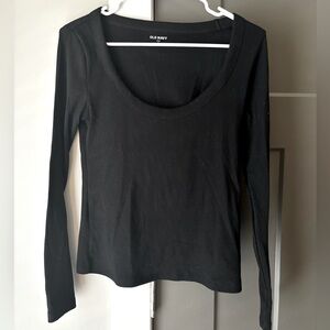 Snug Ribbed Long-Sleeve T-Shirt
